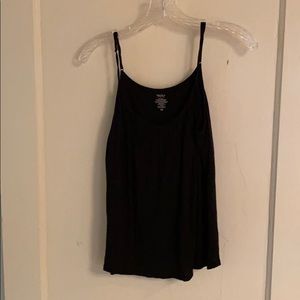 Black pleated tank